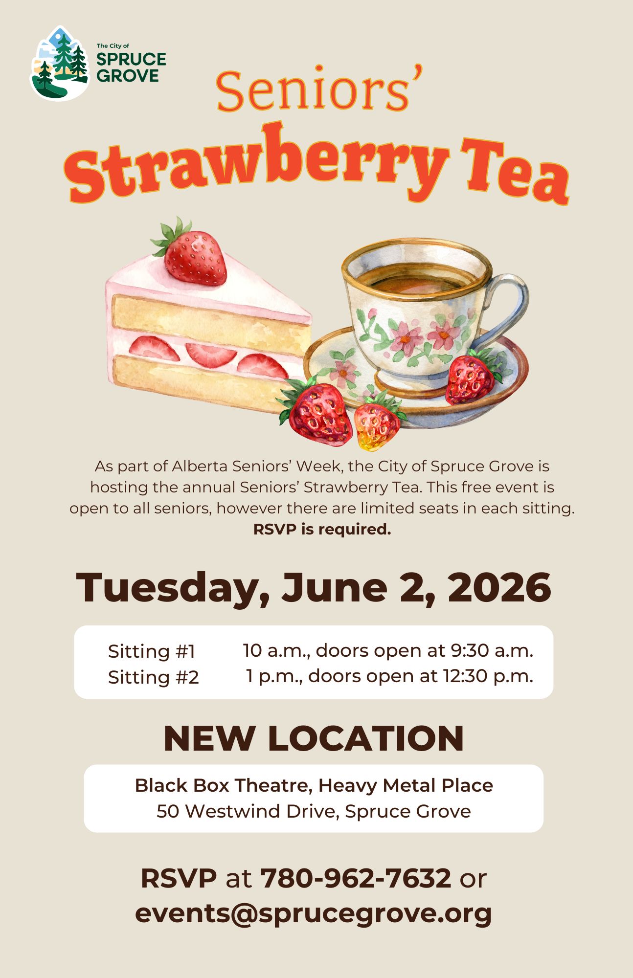 View the Seniors' Strawberry Tea poster