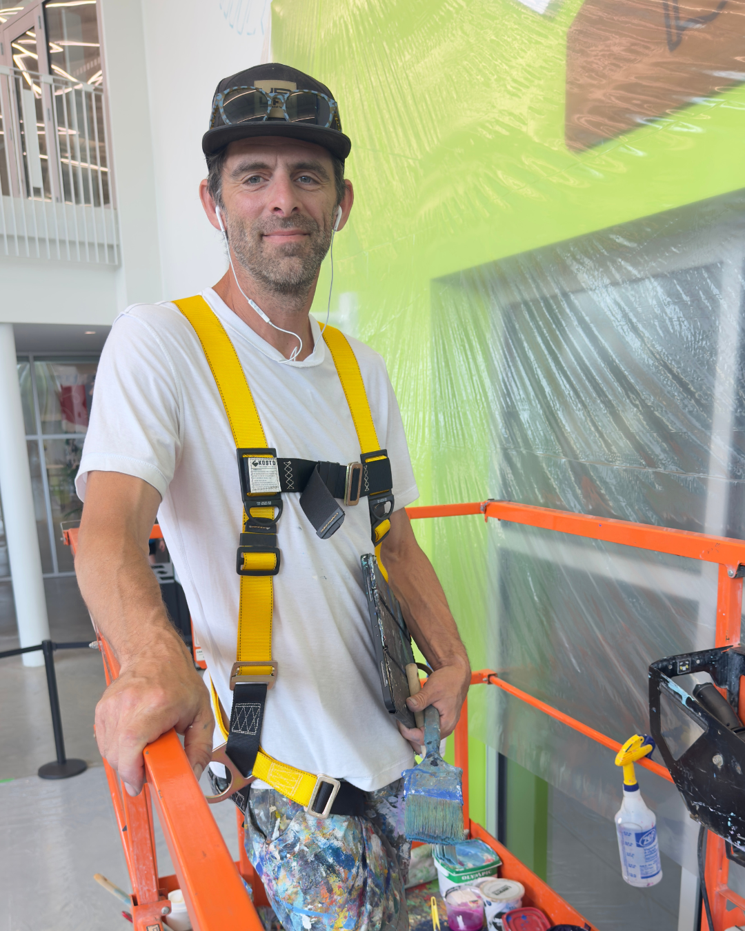 Artist Tyler Toews was selected to create a new mural at Heavy Metal Place, celebrating Spruce Grove’s 40th anniversary of incorporation as a city.